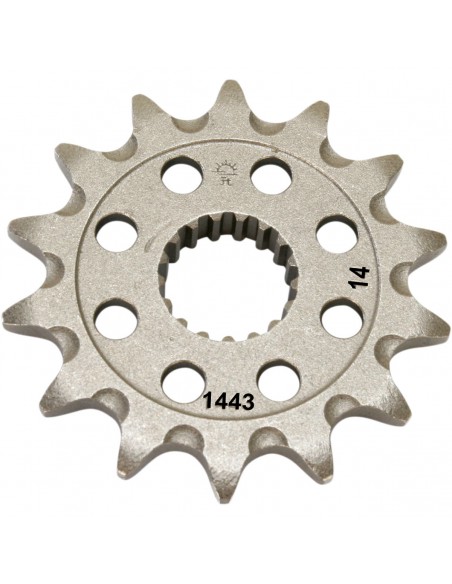 JT SPROCKETS F1443.14SC VORDERES SELBSTREINIGENDES KETTENRAD 14 ZÄHNE 520 PITCH NATUR CHROMOLY STEEL