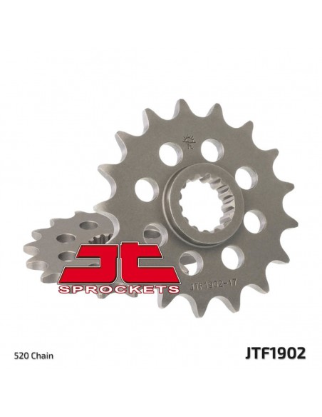 JT SPROCKETS F1902.12 VORDERES ERSATZ KETTENRAD 12 ZÄHNE 520 TEILUNG NATUR SCM420 CHROMOLY STAHLLEGIERUNG Bild 2