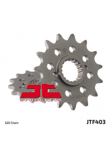 JT SPROCKETS F403.14 VORDERES ERSATZ KETTENRAD 14 ZÄHNE 520 TEILUNG NATUR SCM420 CHROMOLY STAHLLEGIERUNG Bild 2