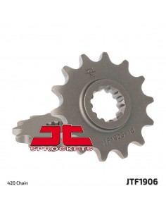 JT SPROCKETS F1906.15 VORDERES ERSATZ KETTENRAD 15 ZÄHNE 420 TEILUNG NATUR SCM420 CHROMOLY STAHLLEGIERUNG 2