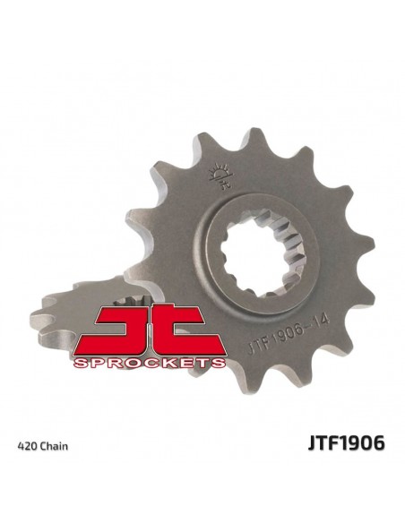 JT SPROCKETS F1906.15 VORDERES ERSATZ KETTENRAD 15 ZÄHNE 420 TEILUNG NATUR SCM420 CHROMOLY STAHLLEGIERUNG Bild 2