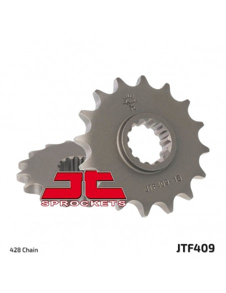 JT SPROCKETS F409.15 VORDERES ERSATZ KETTENRAD 15 ZÄHNE 128 PITCH NATUR SCM420 CHROMOLY STAHLLEGIERUNG Bild 2